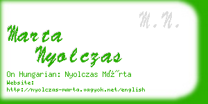 marta nyolczas business card